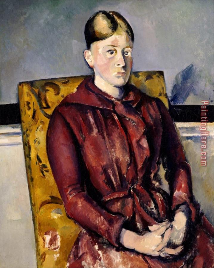 Paul Cezanne Madame Cezanne with a Yellow Armchair 1888 1890